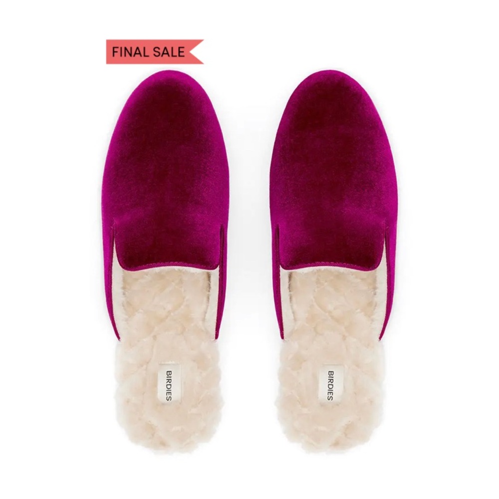 Faux fur Magenta slides